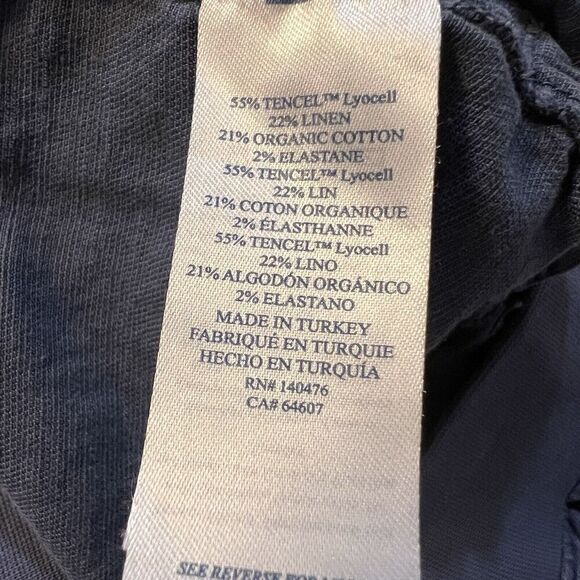 FAHERTY Womens Arlie Blue Shorts Size Small Organic Cotton Linen Blend - Picture 9 of 9